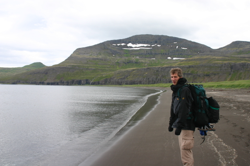 Wolfgang, fresh off the boat in Hornvík