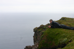 Wolfgang looking over the edge at Horn