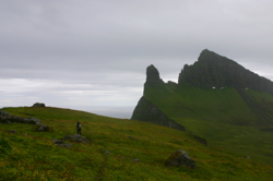 Wolfgang walking towards Jörundur and Kálfatindar