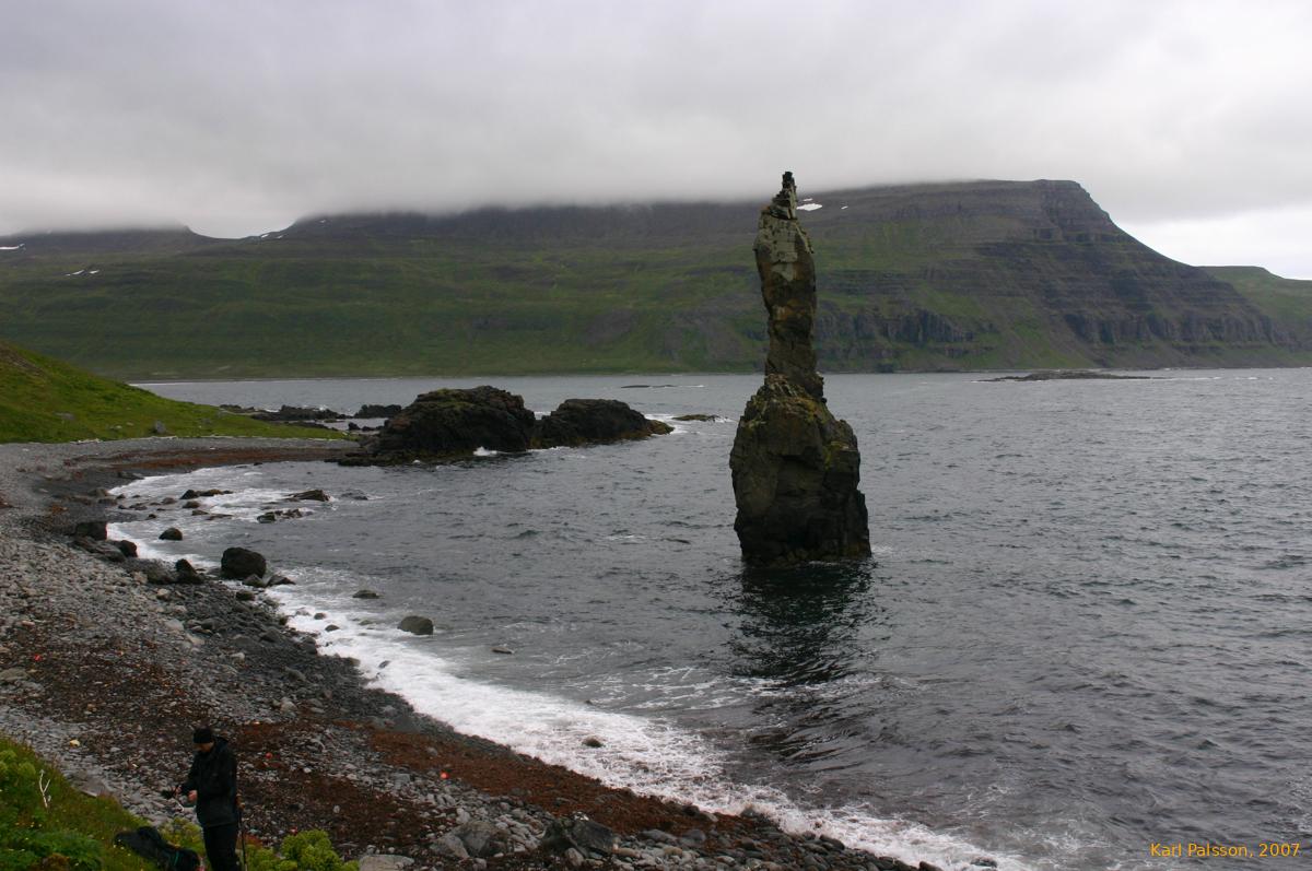 Drangur, a seastack by Bolungarvík