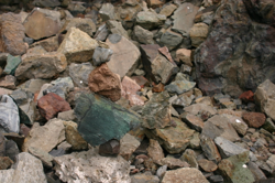 Stacking rocks while we wait for the tide to go down
