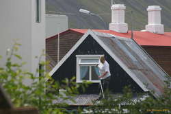 Cleaning the roof