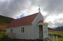 Side view of Knappstaðirkirkja