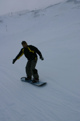 Damo runs it out to the hut