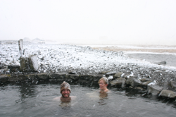 Damo and Chelle in Gréttirslaug