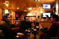 Petar, Nikolay and Zlatozar discuss the finer points of something obscure