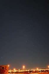 Orion stands tall in the south