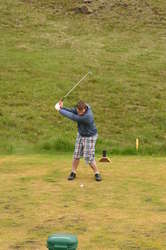 Elmar teeing off