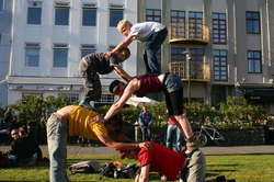 Wolfgang, Lee, Alda, Einar, Dagur reaching for the stars