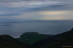 Clouds and ships looking west from Esja