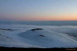 Moonset from the summit