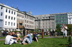 Just a normal afternoon on Austurvöllur