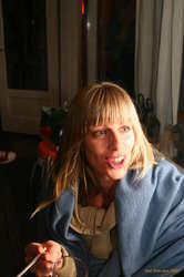 Hogga kicks back on the verandah