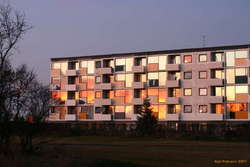 Sunset in the window