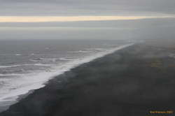 Misty beach near Dyrhólaey