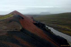 Looking south over Rauðhólar