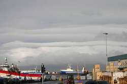 Bar clouds over the harbour
