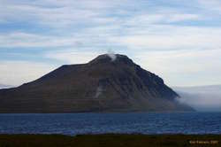 Radar station at Gunnólfsvikurfjall, over Finnafjörður