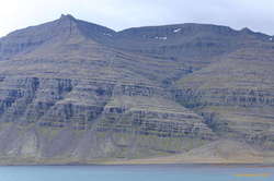 Layers in the rock at Berufjörður