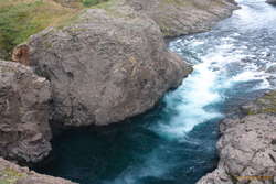 Fnjóská, running under the old bridge