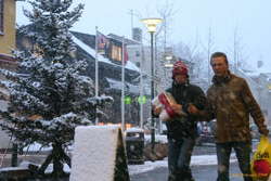 Shopping in the snow