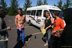 Arni has a Glíma costume for Lee