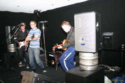 The band, taking soundcheck seriously