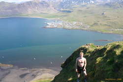 Jonas posing in front of Grundarfjörður