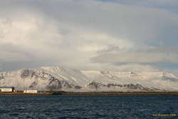 Esja across the seawall