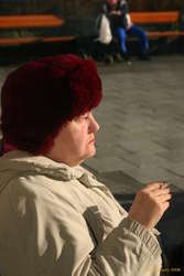 Grumpy old lady at Segafredo