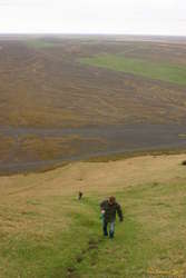 Bel and Eggert ascending Stóri Dímon