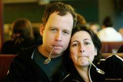 Guido and Jessica playing in Hressó