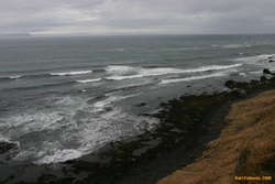 Waves breaking near Skarðshver