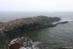 Twisted columns at Kálfhamarsvík