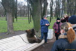 100rub if you want your picture taken with the bear