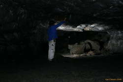 Craig peering at the shinies