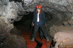 Iveta (and Jonas) in the tunnel