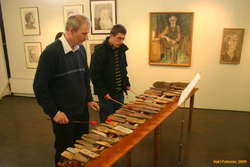 Interesting stone Xylophone in a gallery near home