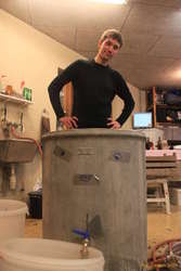 Posing with the kettle of might and power