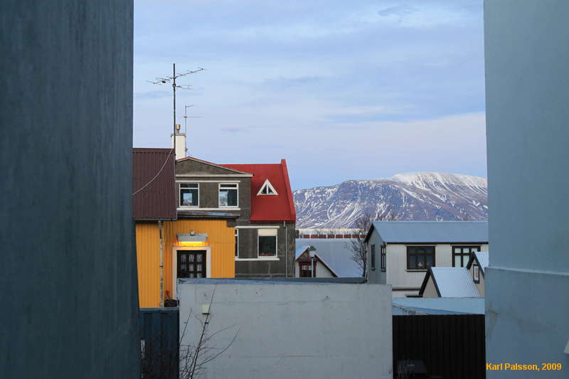 Looking through Reykjavík