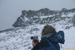 Kata filming in the snow