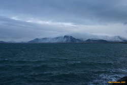 Choppy seas across to Esja