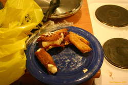 Healthy supper of brandy snaps