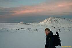 Víðar in front of Stóra Kóngsfell