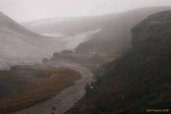 Water carved gullies