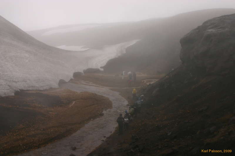 Water carved gullies
