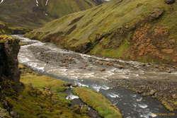 Bláfjallakvísl merging with Kaldaklofskvísl