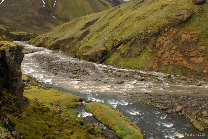 Bláfjallakvísl merging with Kaldaklofskvísl