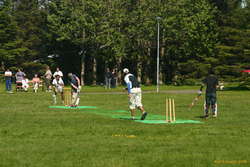 Karl putting one away down the leg