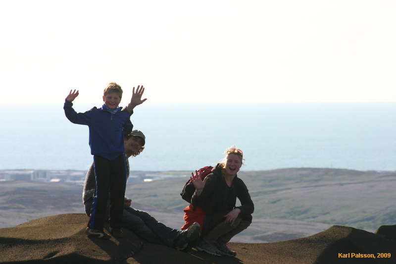 Einar, Lee and Alda on Helgafell